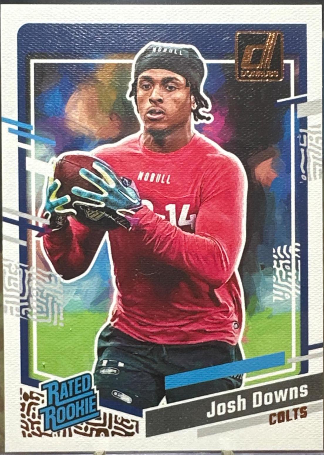 Josh Downs #25 Football Cards 2023 Panini Donruss Rated Rookies Portrait