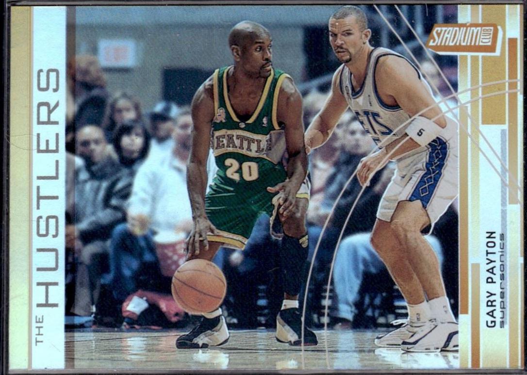 Gary Payton #H20 Basketball Cards 2002 Stadium Club The Hustlers