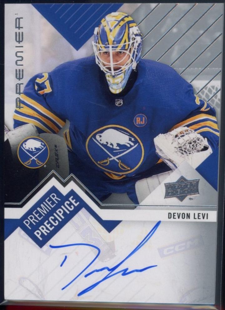 Devon Levi #PPR-DL Hockey Cards 2023 Upper Deck Premier Precipice Auto Rookie