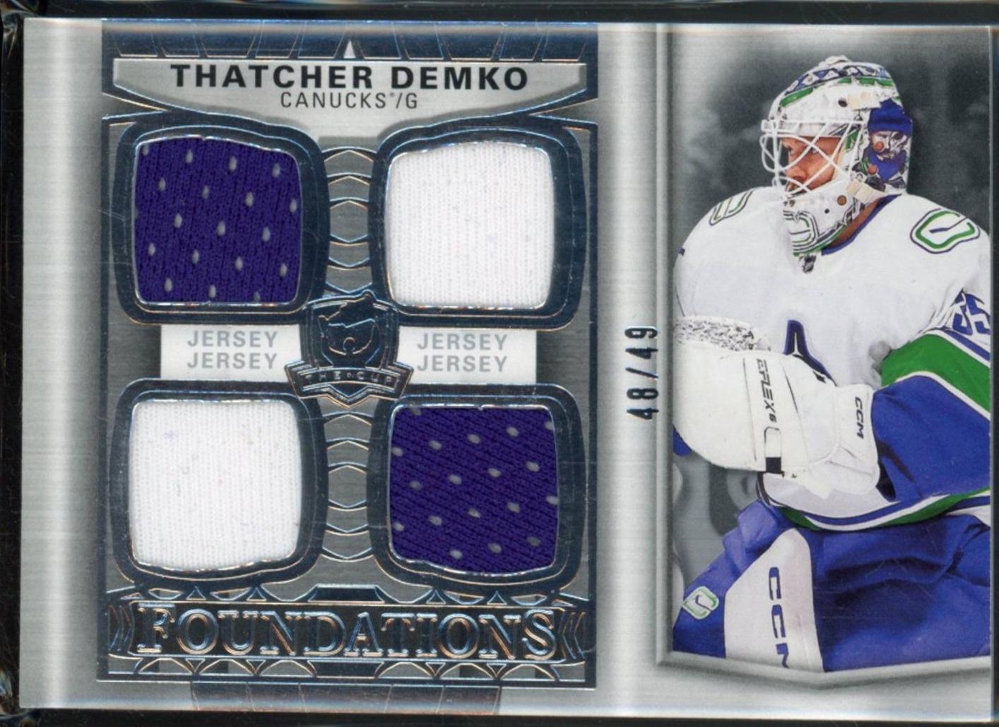 Thatcher Demko #F-TD 2024-25 Upper Deck The Cup Hockey Foundations Quad Jersey