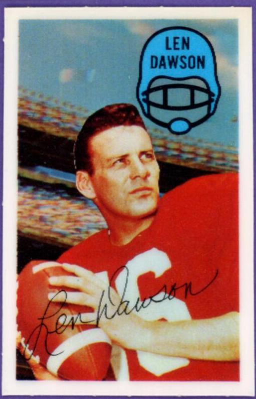Len Dawson #6 Football Cards 1970 Kellogg's