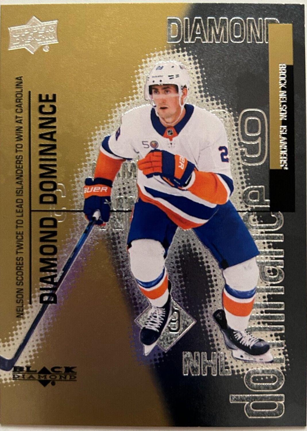 Brock Nelson #DD-30 Hockey Cards 2022 Upper Deck Black Diamond Dominance