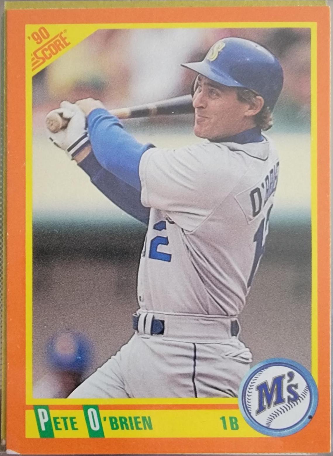 Pete O'Brien #23T Baseball Cards 1990 Score Traded