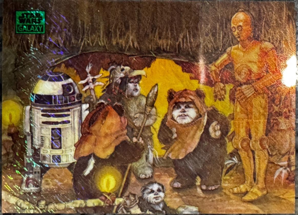 The Ewoks Join the Fight [Green Shimmer Refractor] #28 Precios