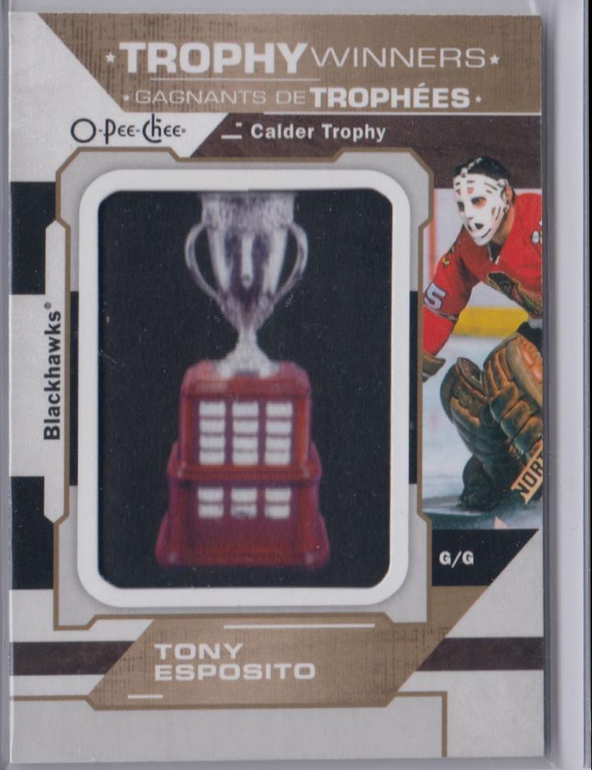 Tony Esposito #P-60 Hockey Cards 2018 O-Pee-Chee Manufactured Trophy Winners Patches