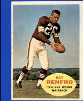 Ray Renfro #26 Football Cards 1960 Topps