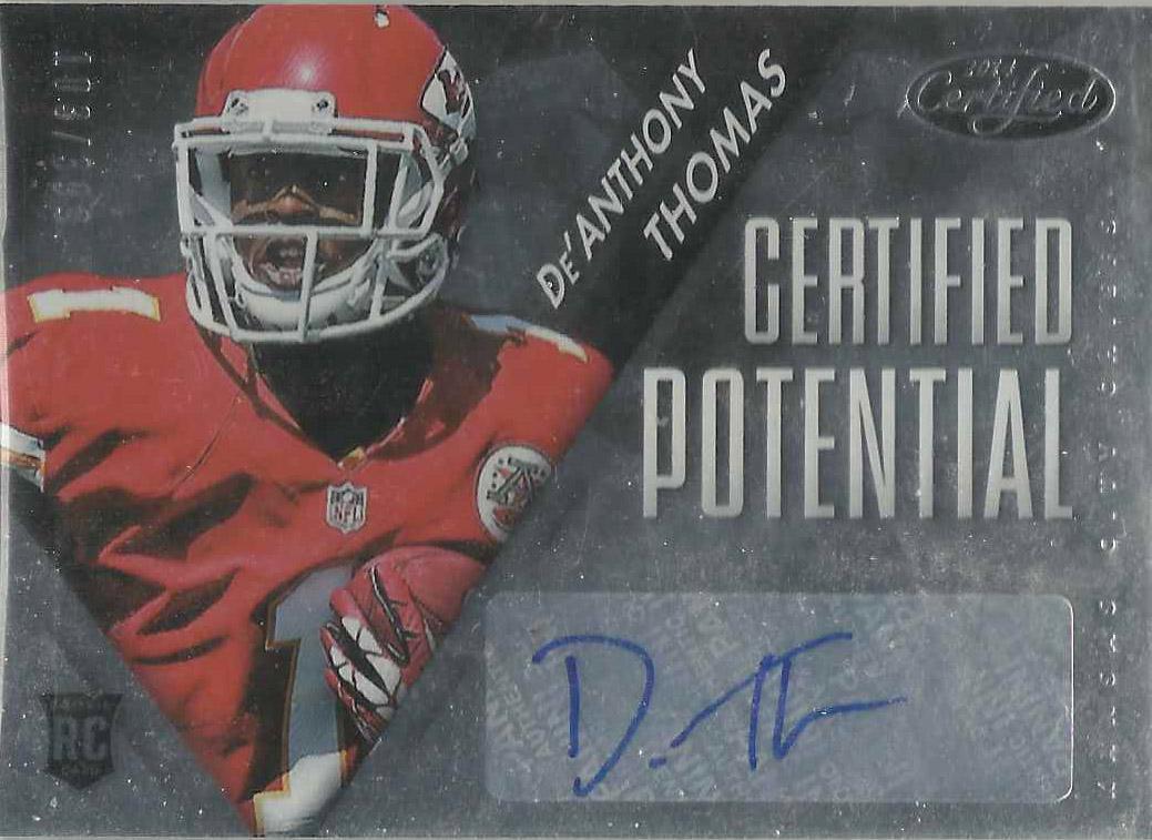 De'Anthony Thomas #P-DT Football Cards 2014 Panini Certified Potential Mirror Signatures