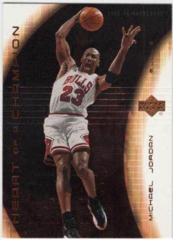 Michael Jordan #MJ5 Basketball Cards 2003 Upper Deck Hardcourt Heart of A Champion