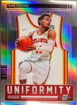 Trae Young #1 Basketball Cards 2021 Panini Contenders Optic Uniformity