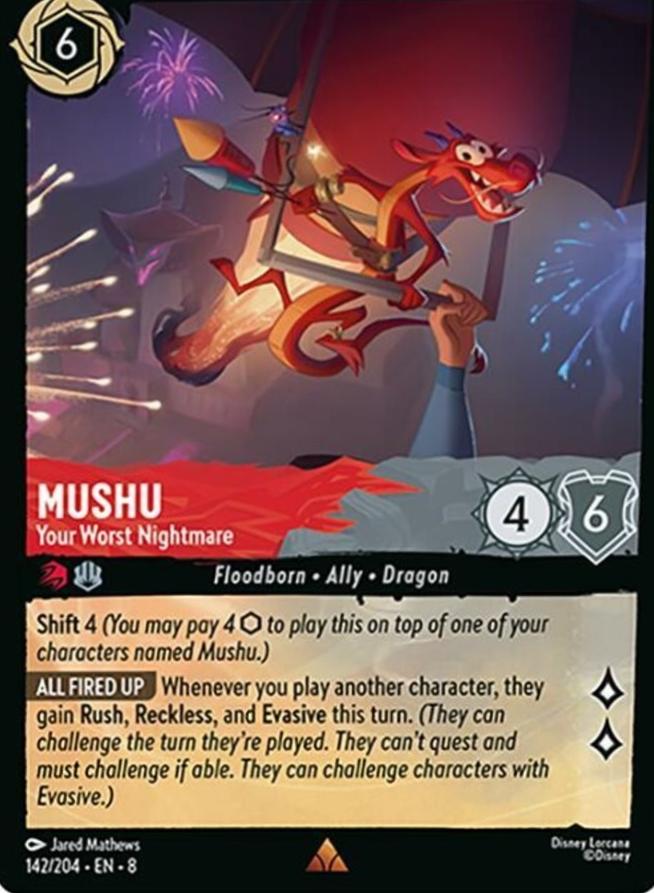 Mushu - Your Worst Nightmare #142 Lorcana Reign of Jafar