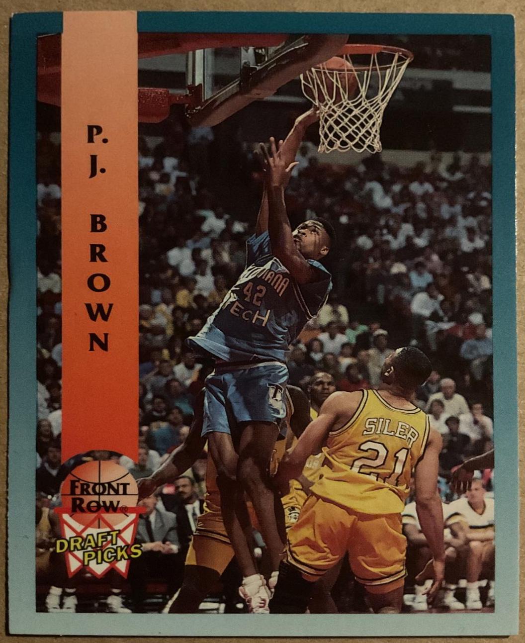 P.J. Brown #12 1992 Front Row Draft Picks Basketball