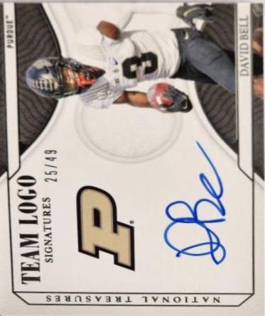 David Bell #TL-DBE Football Cards 2022 Panini National Treasures Collegiate Team Logo Signatures