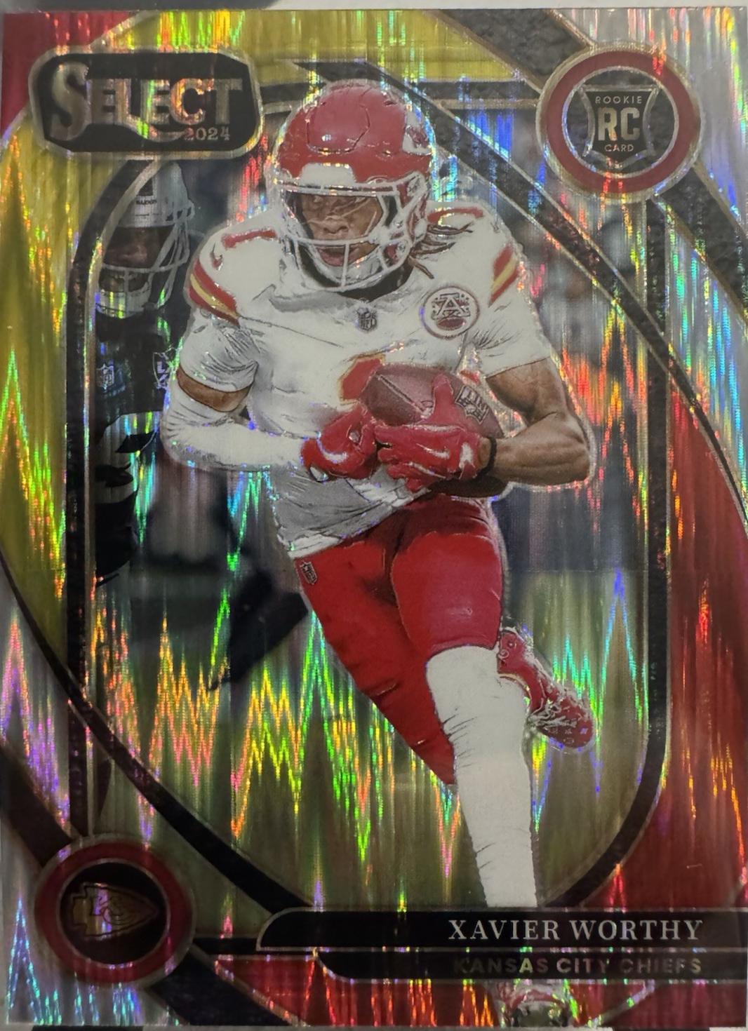 Xavier Worthy [Red Yellow Prizm Shock] #224 Prices | 2024 Panini