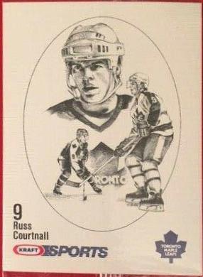 Russ Courtnall Hockey Cards 1986 Kraft Drawings