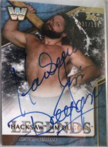 Hacksaw' Jim Duggan #LA-HA Wrestling Cards 2017 Topps Legends of WWE Autographs