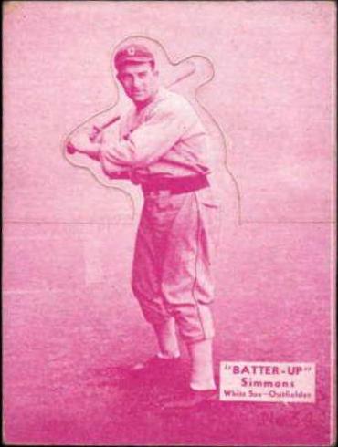 Al Simmons #34 Baseball Cards 1934 Batter Up