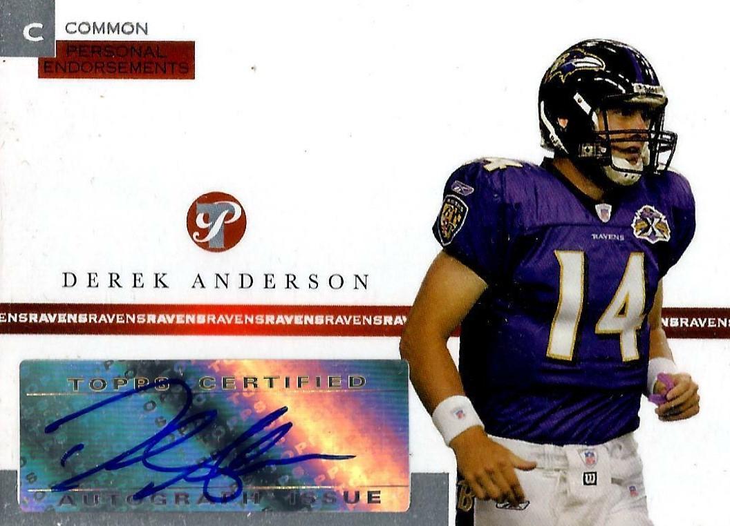 Derek Anderson #PEC-DA Football Cards 2005 Topps Pristine Certified Autograph