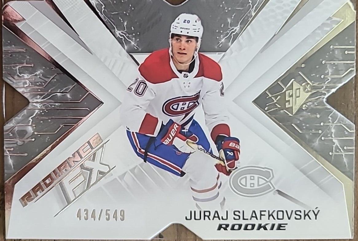 Juraj Slafkovsky #RFX-100 Hockey Cards 2022 SPx Radiance FX