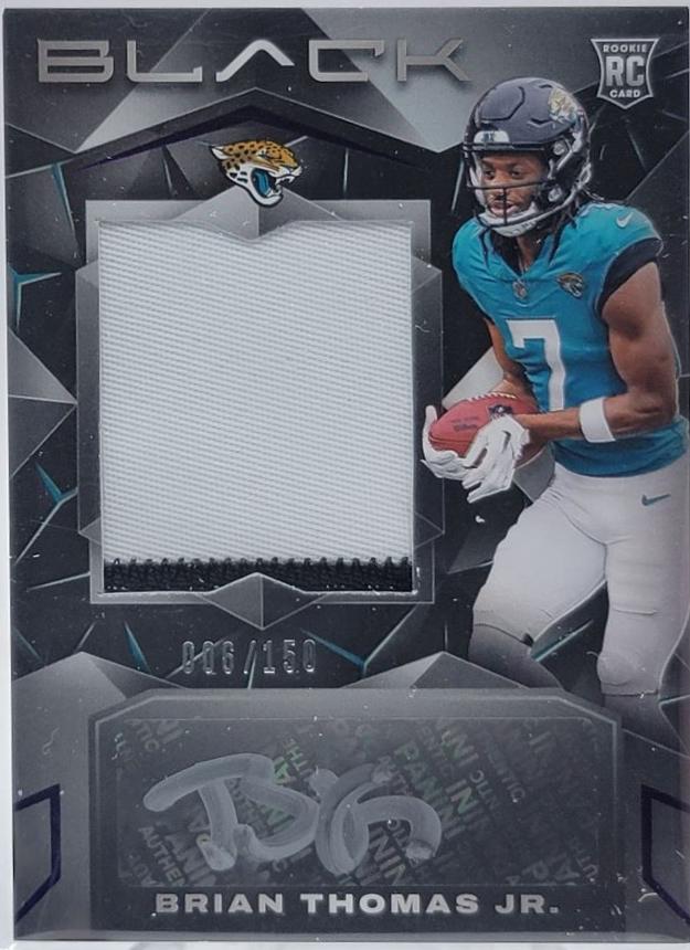 Brian Thomas Jr. #113 Football Cards 2024 Panini Black Rookies Autograph