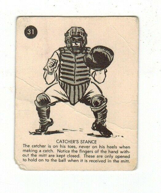 Catchers Stance #31 Baseball Cards 1952 Parkhurst Frostade