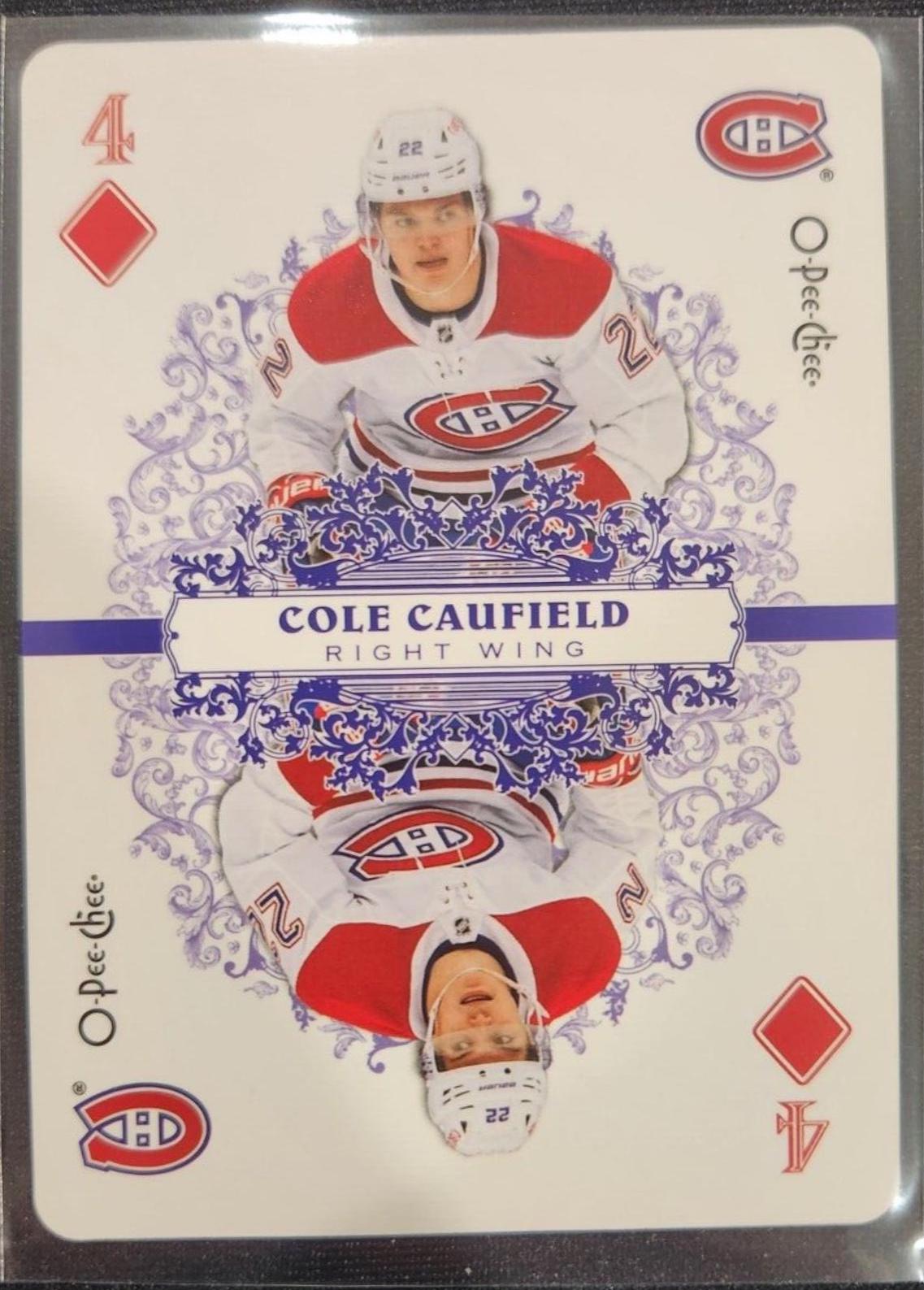 Cole Caufield #4 Hockey Cards 2022 O Pee Chee Playing Cards