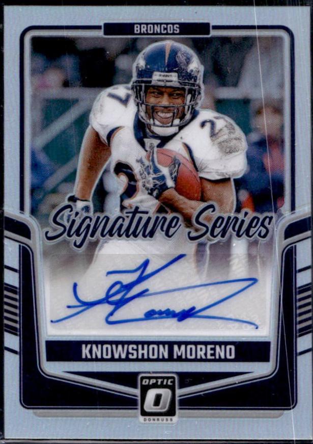 Knowshon Moreno #SSH-KMO Football Cards 2024 Panini Donruss Optic Signature Series Holo