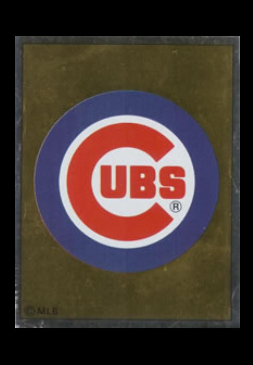 Cubs Logo #253 Baseball Cards 1988 Panini Stickers