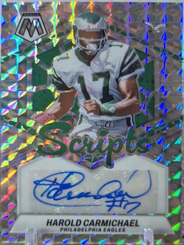 Harold Carmichael #SC-HCL Football Cards 2024 Panini Mosaic Scripts