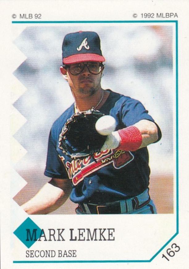Mark Lemke #163 1992 Panini Stickers Baseball