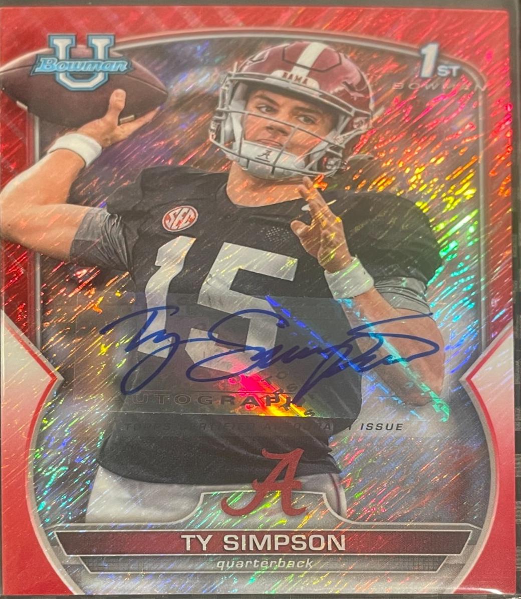 Ty Simpson [Autograph Red Shimmer] #80