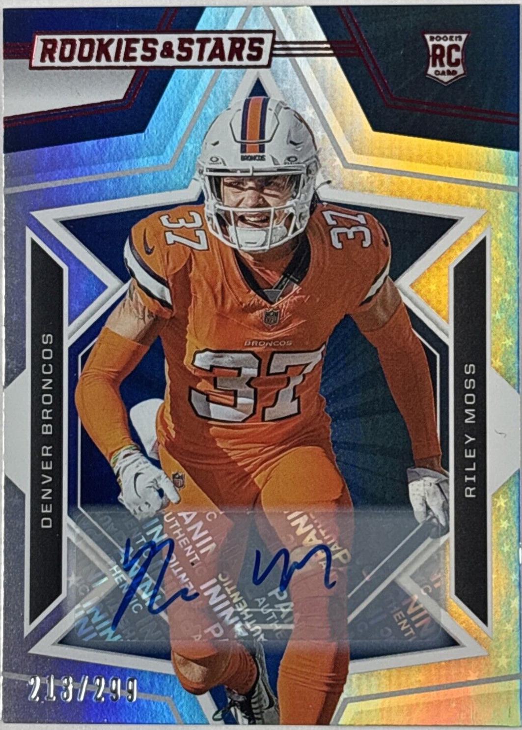 Riley Moss #177 2023 Panini Rookies & Stars Football Rookies Signatures