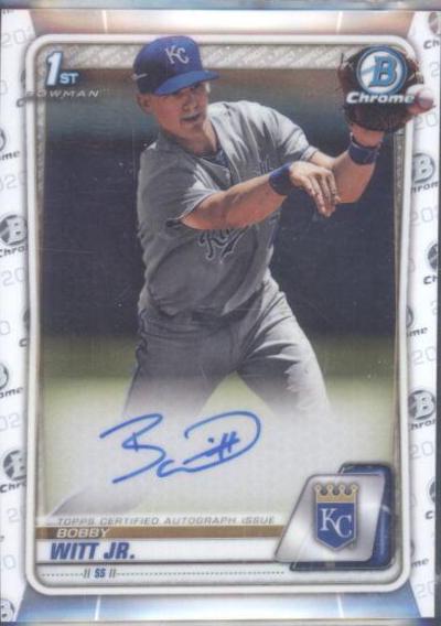 Bobby Witt Jr. #CPA-BWJ Baseball Cards 2020 Bowman Chrome Prospects Autograph