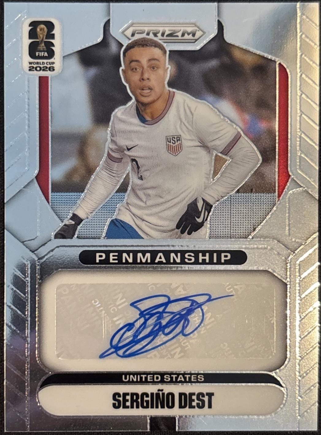 Sergino Dest #15 2026 Panini Prizm FIFA Penmanship