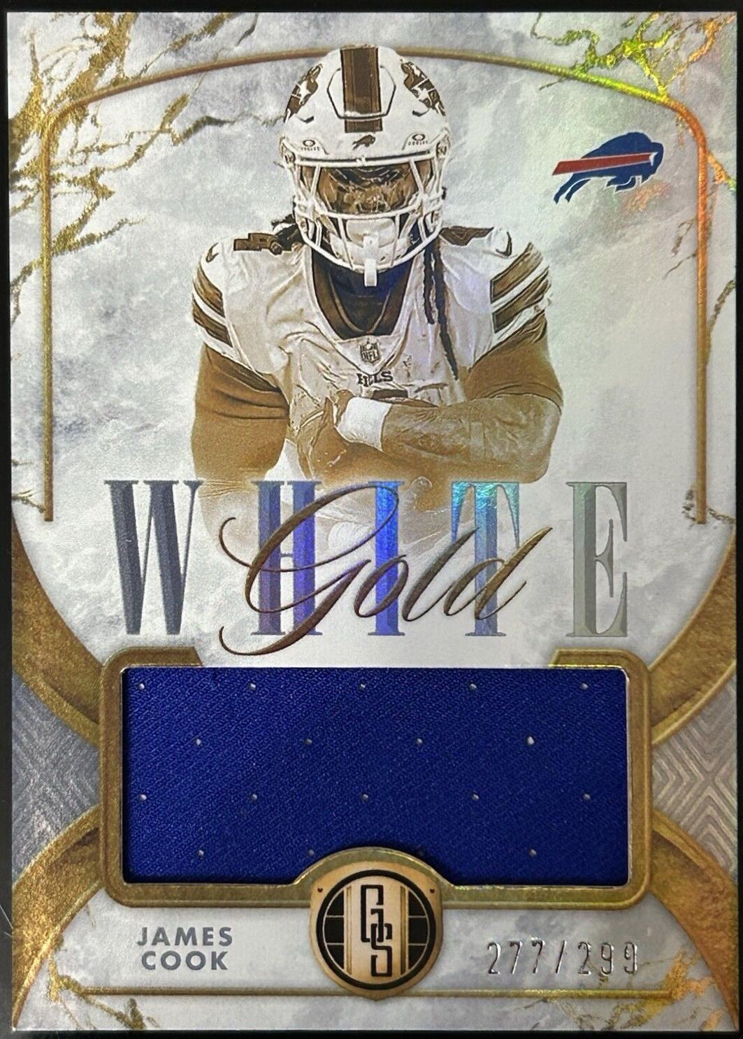 James Cook #WG-JCK Football Cards 2024 Panini Gold Standard White Gold
