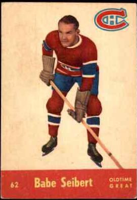 Babe Seibert #62 Hockey Cards 1955 Parkhurst Quaker Oats