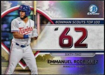 Emmanuel Rodriguez #BTP-62 2023 Bowman Scouts Top 100 Baseball