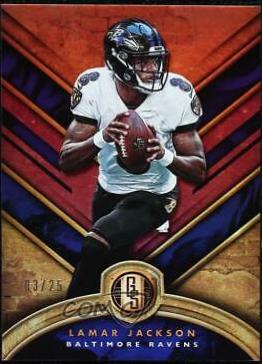 Lamar Jackson #91 Football Cards 2019 Panini Gold Standard