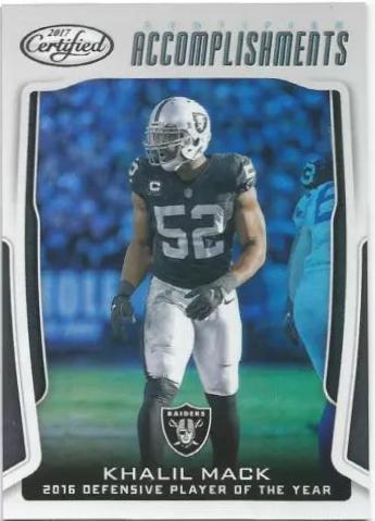 Khalil Mack #CA-KM Football Cards 2017 Panini Certified Accomplishments