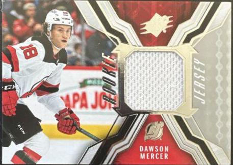 Dawson Mercer #RJ-DM Hockey Cards 2021 SPx Rookie Jersey