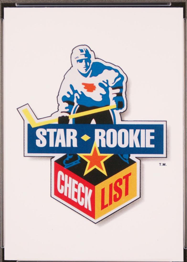 Star Rookie Checklist #350 Hockey Cards 1990 Upper Deck French