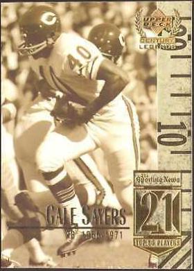 Gale Sayers #21 Football Cards 1999 Upper Deck Century Legends
