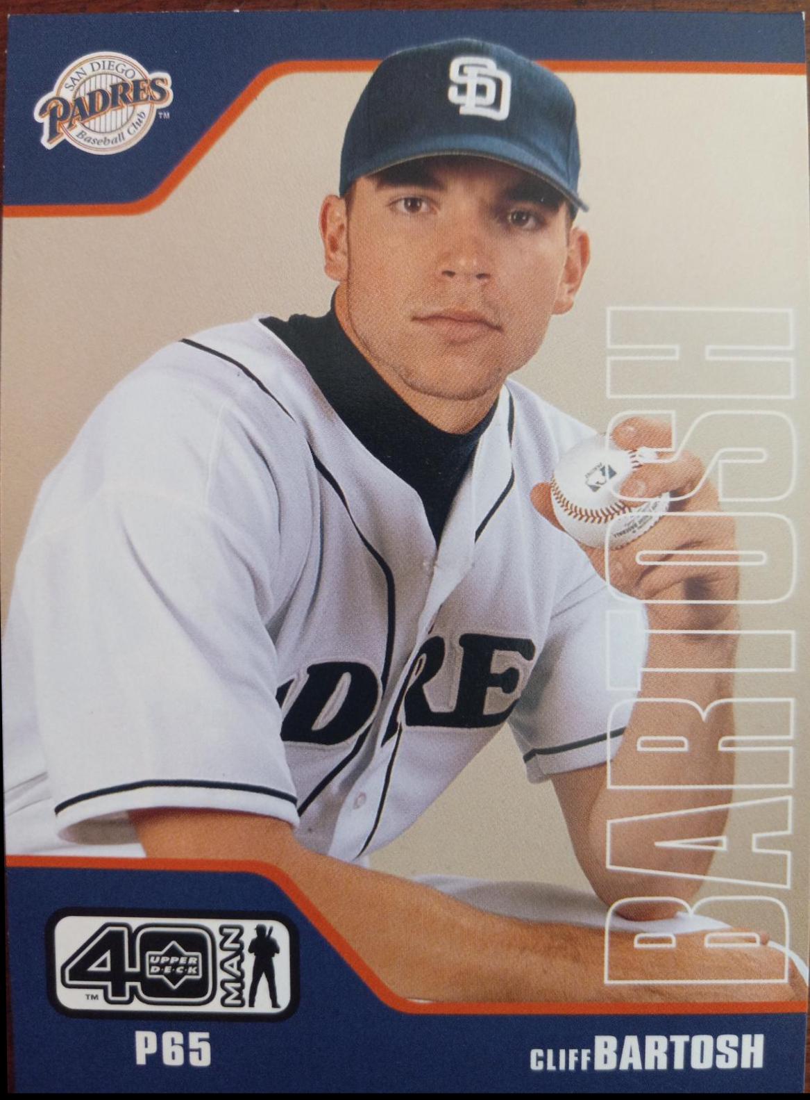 Cliff Bartosh #867 Baseball Cards 2002 Upper Deck 40 Man