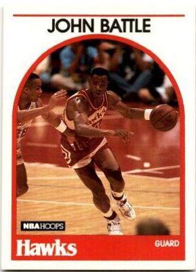 John Battle #154 Basketball Cards 1989 Hoops