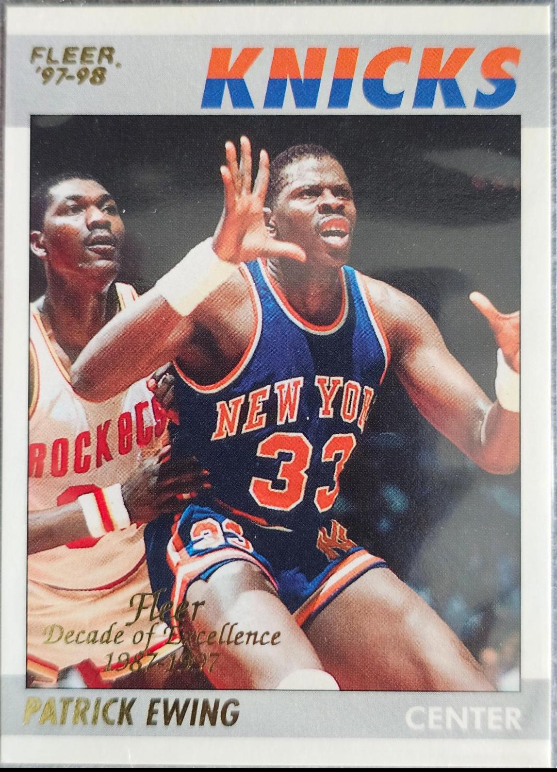 Patrick Ewing #3 Basketball Cards 1997 Fleer Decade of Excellence