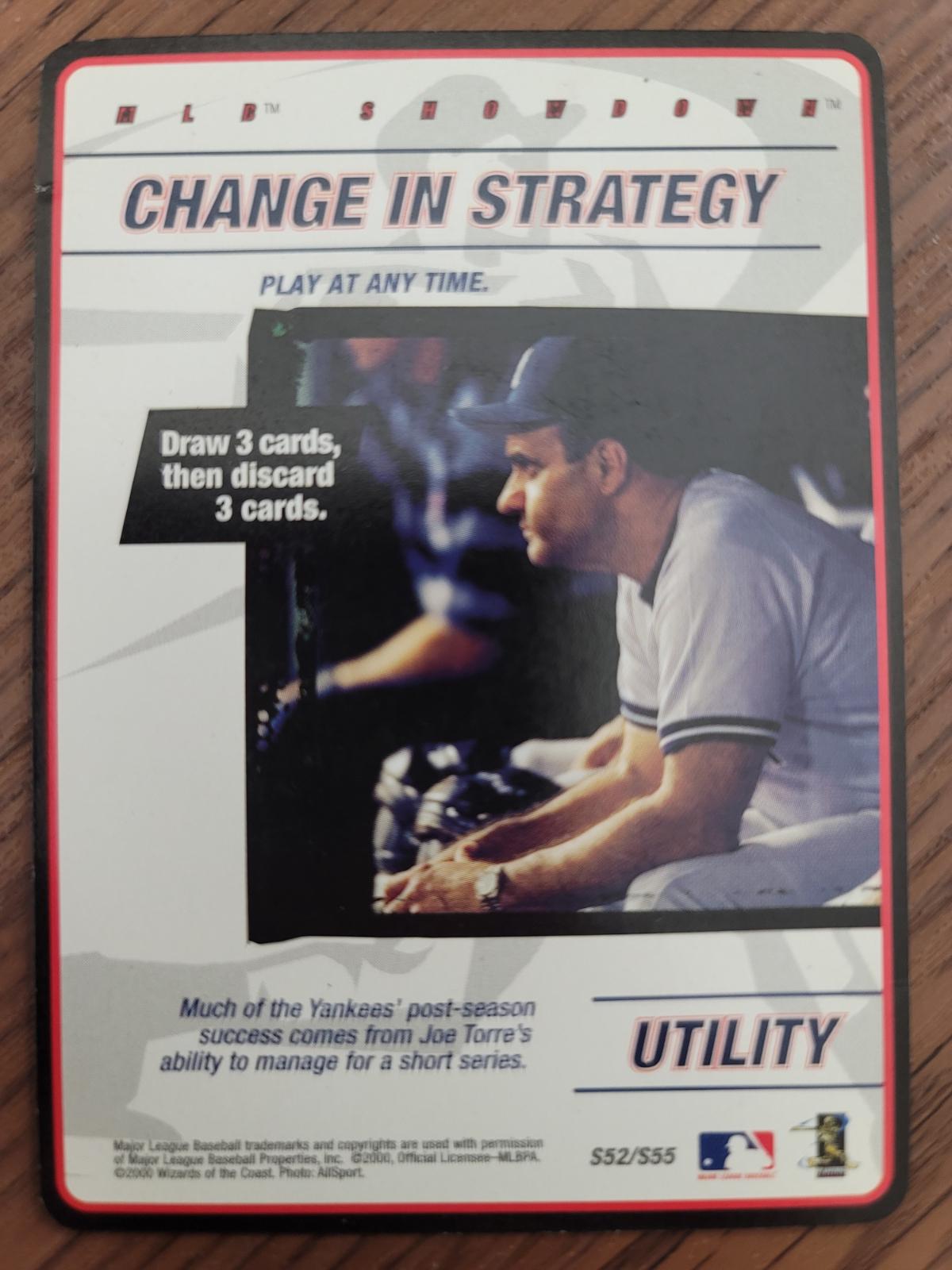 Change in Strategy #S52 Baseball Cards 2001 MLB Showdown