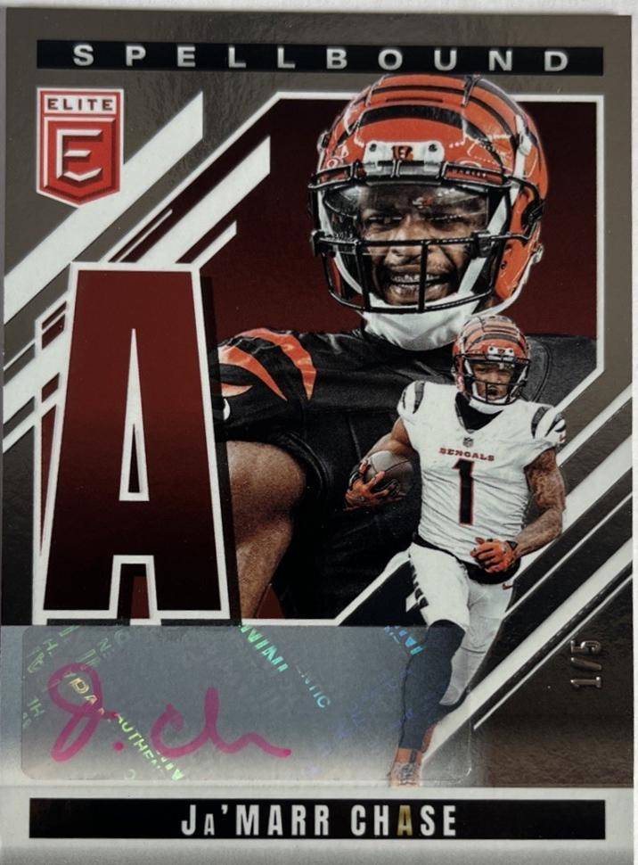 Ja'Marr Chase #17 2025 Panini Donruss Elite Spellbound Autograph Football