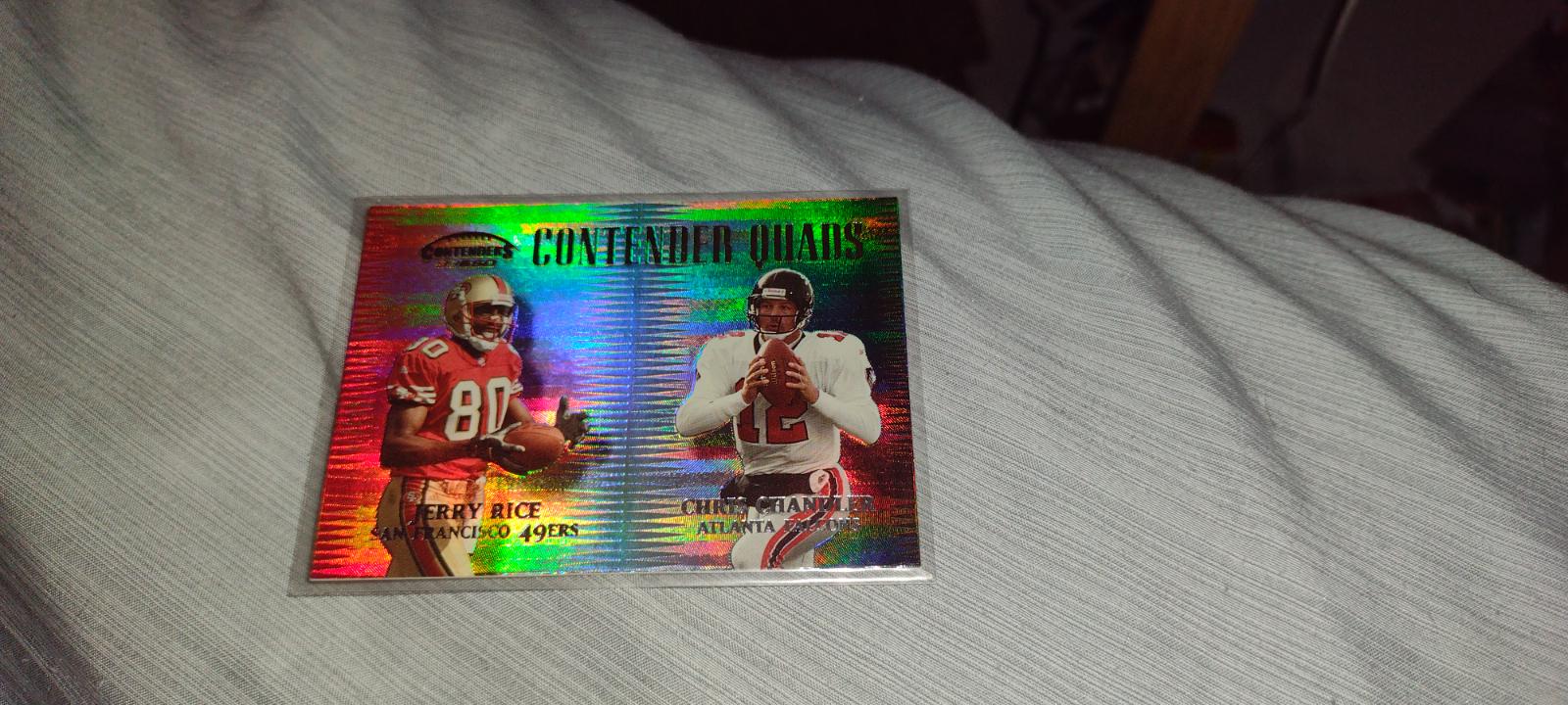 Jerry Rice/Chris Chandler/Jamal Anderson/Steve Young #CQ-2 Football Cards 1999 Playoff Contenders Quads