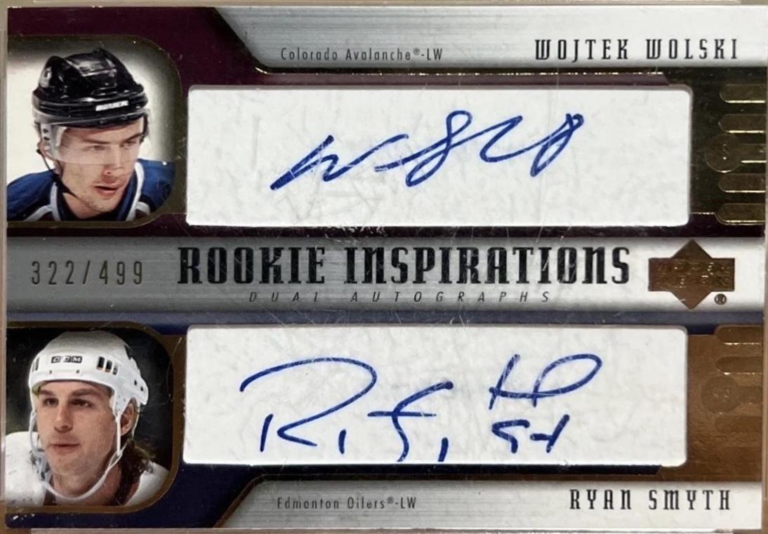Wojtek Wolski #263 Hockey Cards 2005 Upper Deck Rookie Update Inspirations Dual Autographs
