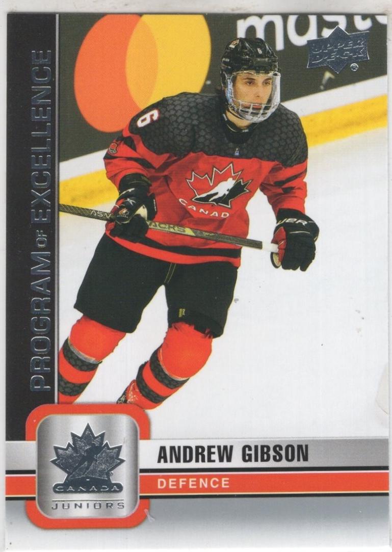 Andrew Gibson #105 2023 Upper Deck Team Canada Juniors Hockey