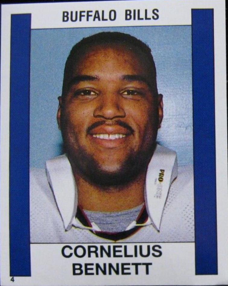 Cornelius Bennett #4 Football Cards 1988 Panini Sticker